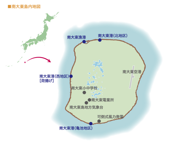 南大東島内地図